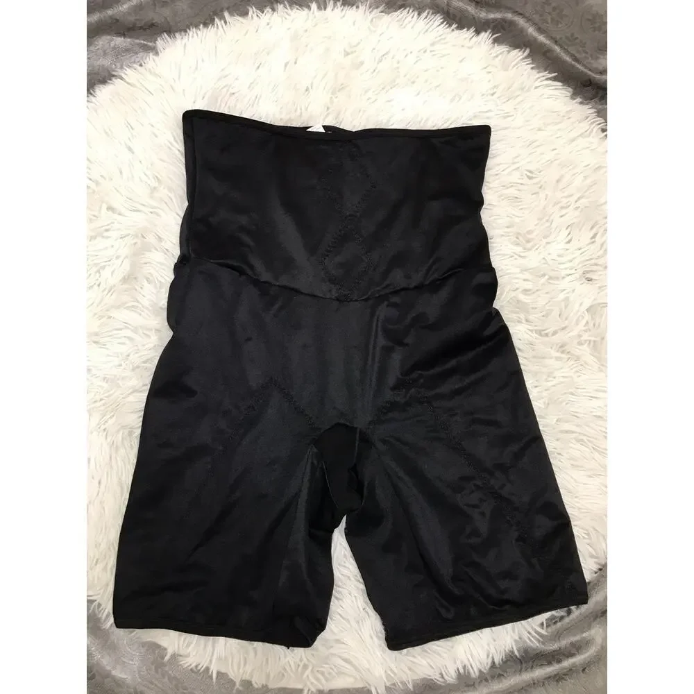 Body Beautiful High Waist Long Boy Leg Shaper Black Women’s Black Firm Body 2XLg